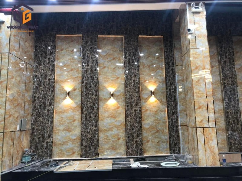 Bảng báo giá thi công tấm nhựa giả đá tại Tiền Giang 13 Tấm nhựa giá đá tại Tiền Giang trang trí ngoài trời