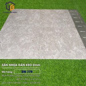 Sàn nhựa giả bê tông dán keo SW779