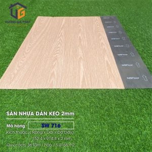 Sàn nhựa giả gỗ dán keo SW716