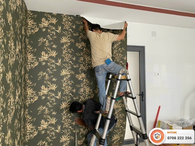 Giấy dán tường Long An hoàn thiện trọn gói giá rẻ 10 Thi công giấy dán tường Long An