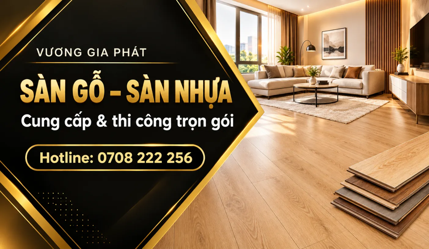 Sàn gỗ – sàn nhựa, cung cấp và thi công trọn gói – Vương Gia Phát