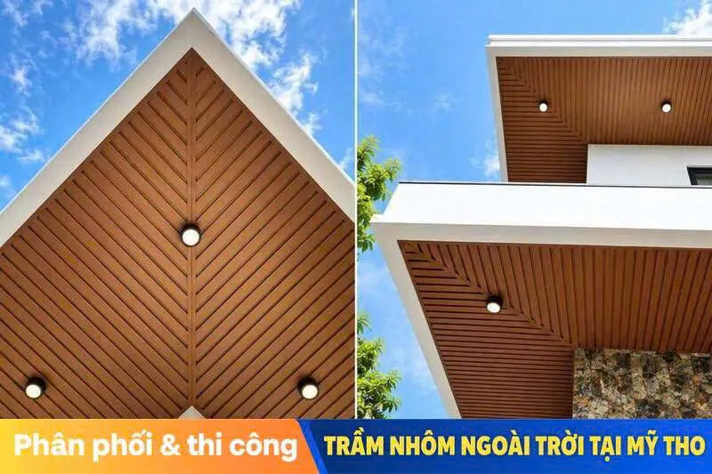 Công trình hoàn thiện trần nhôm ngoài trời tại Mỹ Tho